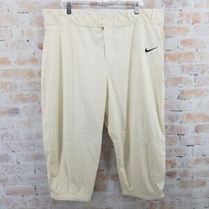 NWT Nike Team Vapor Cream/Ivory Nicker Baseball Pants Men's 3XL BQ5400-120